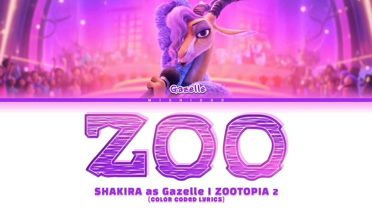 SHAKIRA (Gazelle) 'ZOO' Lyrics Soundtrack (Zootopia 2)