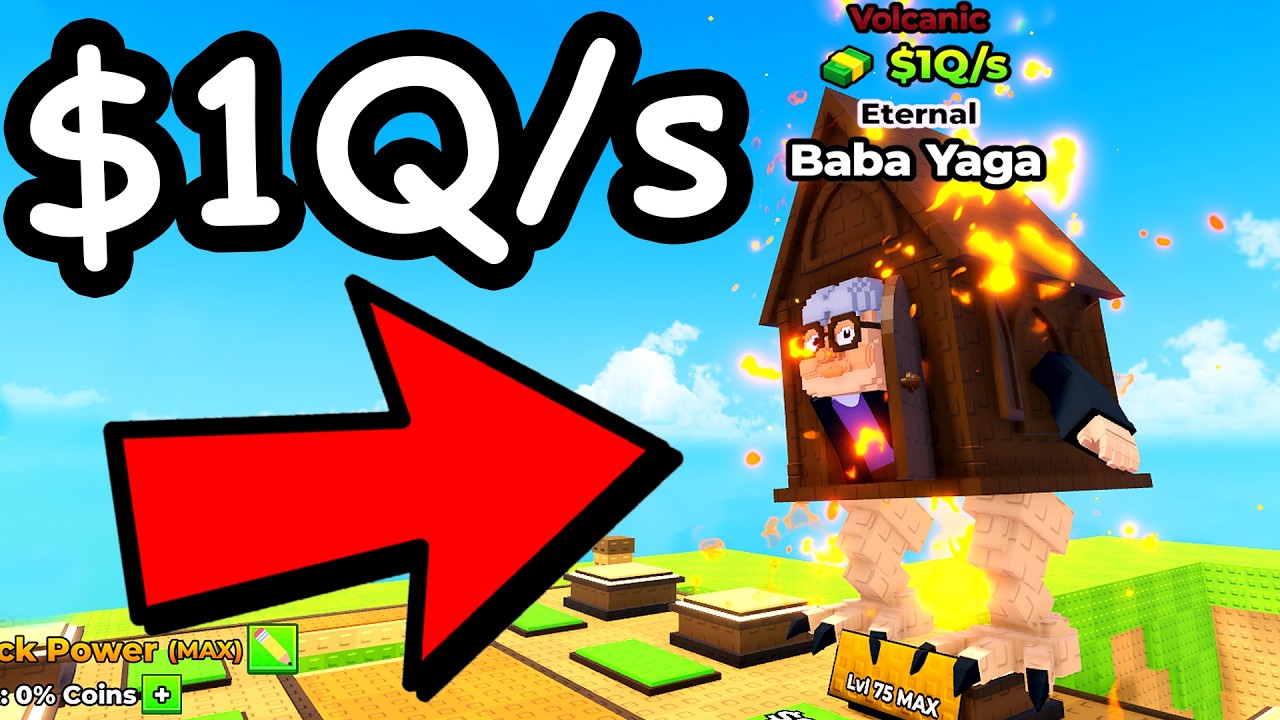 Я начал всё сначала с $1Q/s ETERNAL BABA YAGA в Kick a Lucky Block!