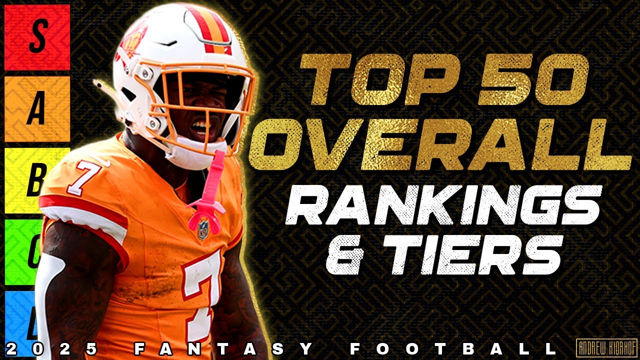 Top 50 Overall Rankings & Tiers - 2025 Fantasy Football