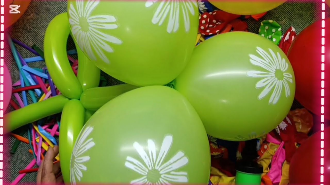 Colorful Flower Balloon ASMR | Smiley, Heart & Pattern Balloons Cutting + Reverse