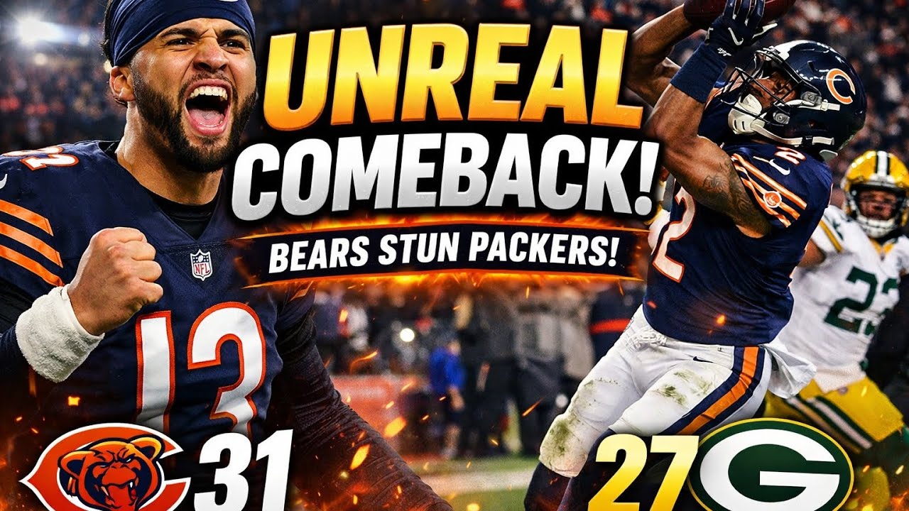 Bears Stun Packers in Historic Playoff Comeback | Caleb Williams’ Legendary 4th Quarter