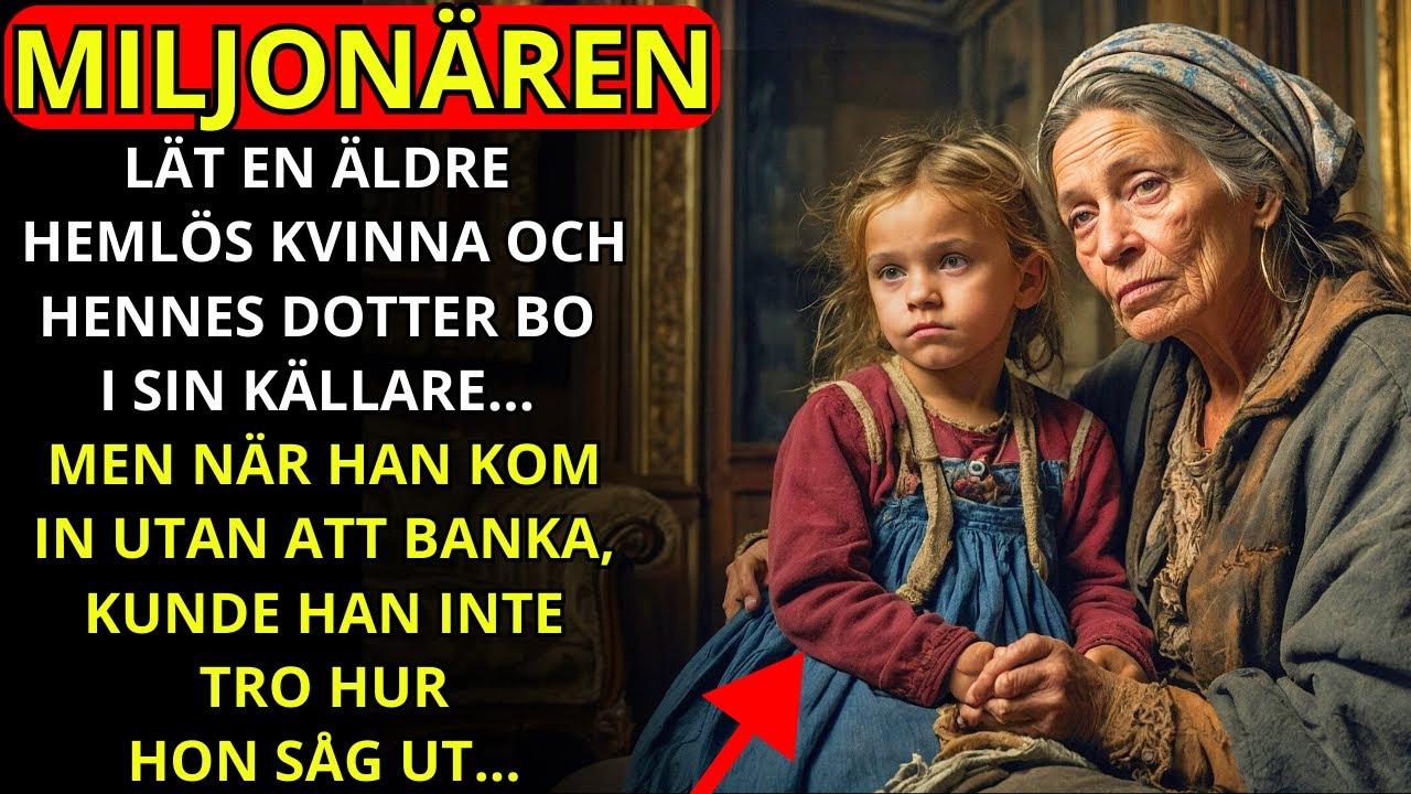 EN UNG MILJONÄR LÅT EN HEMLÖS KVINNA OCH HENNES DOTTER BO I SIN KÄLLARE... 2 DAGAR SENARE...