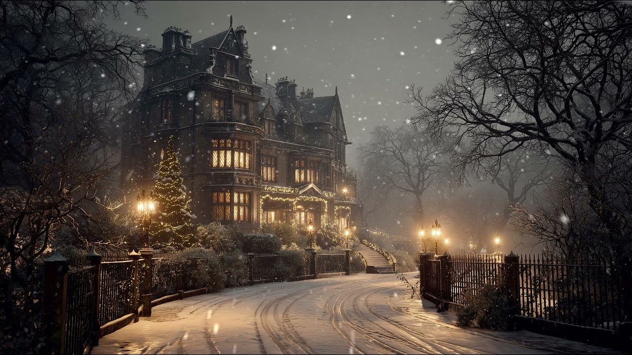 Victorian New Year’s Manor Ambience | Haunting Piano & Sad Violin | Winter Dark Academia Playlist