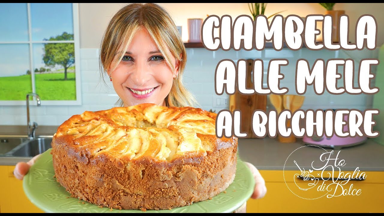 CIAMBELLONE ALLE MELE SENZA bilancia basta un bicchiere ricetta HO VOGLIA DI DOLCE
