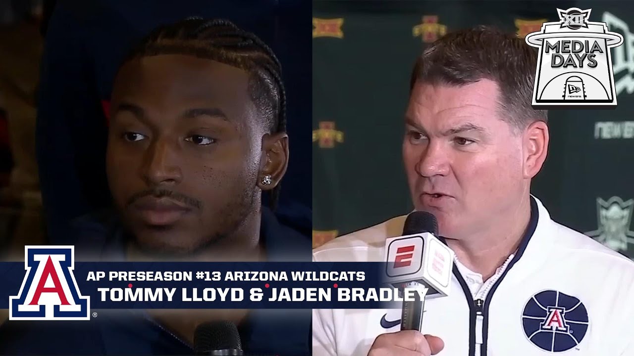 Tommy Lloyd & Jaden Bradley Interview | Big 12 Basketball Media Days presented by New Era