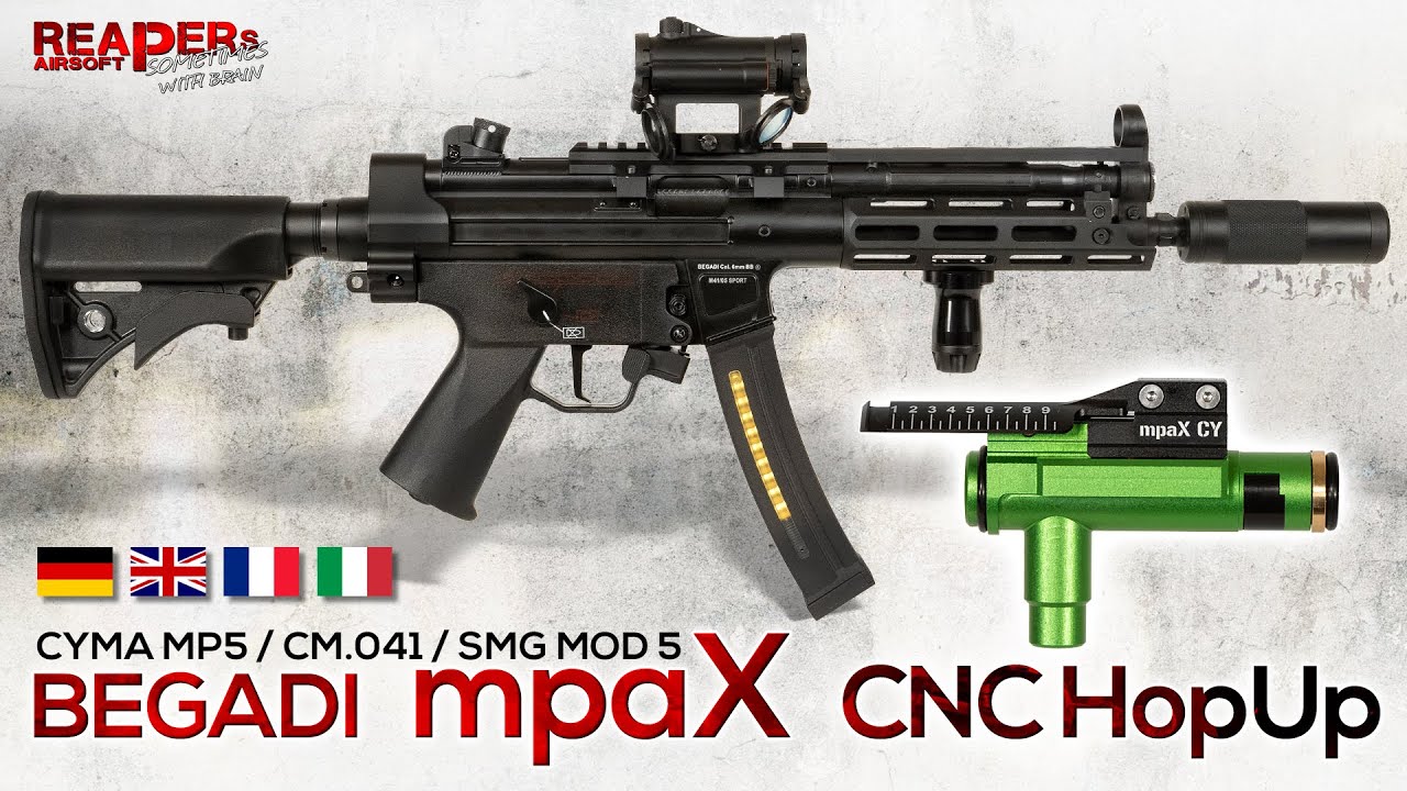 [Tech] Begadi mpaX - CNC HopUp für Cyma MP5 Modelle (Cyma CM.041, Phylax PX5, Begadi SMG MOD5)