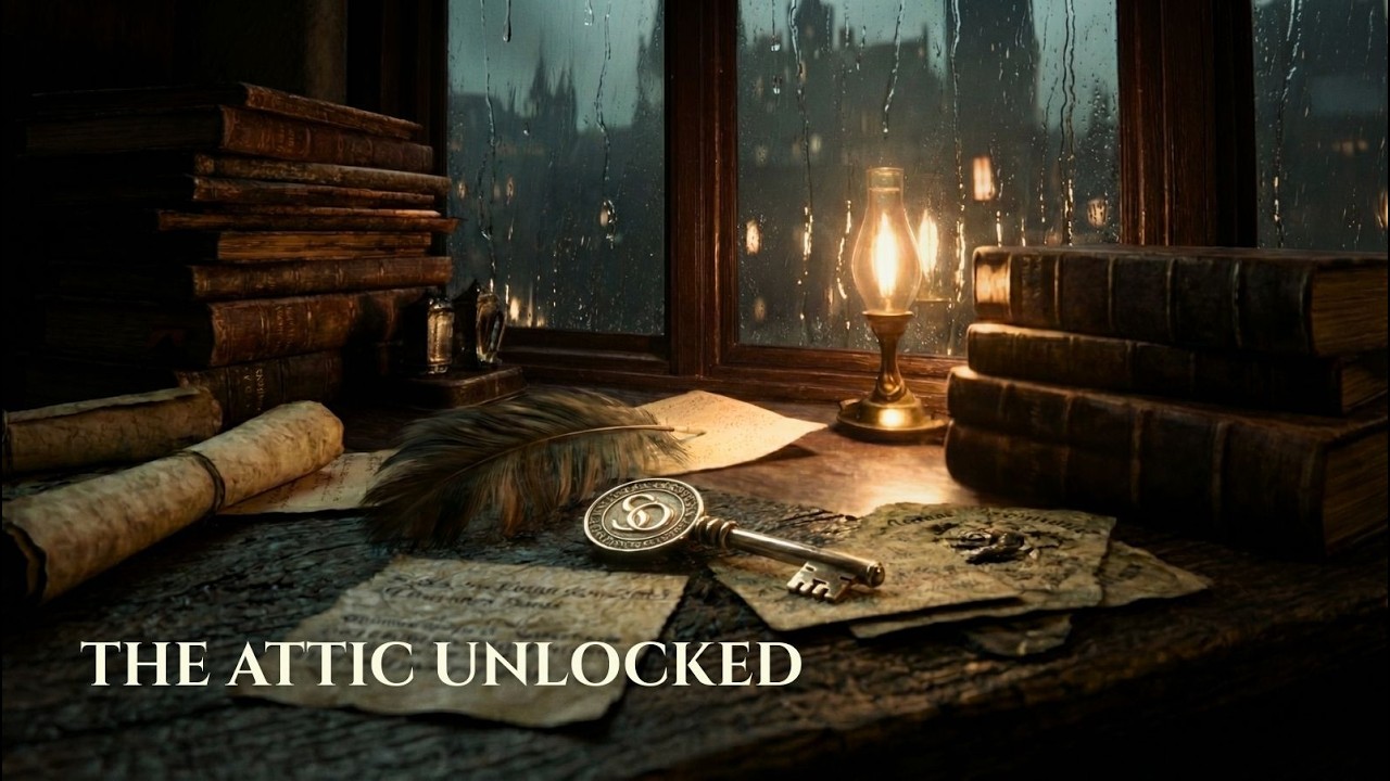 Rainy Night in the Hidden Attic 🗝️ Dark Academia Lofi / Study BGM