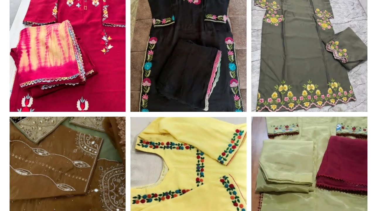 Punjabi trending suit work design 