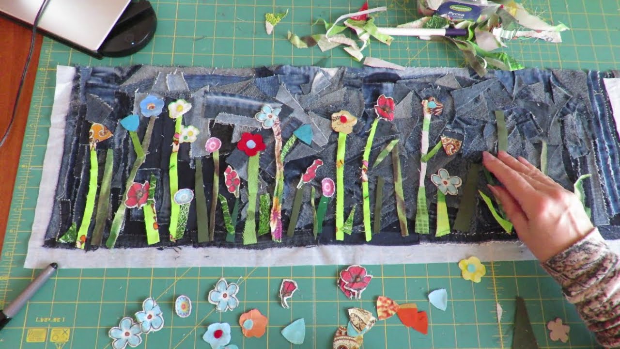 From denim scraps. Обрезки джинсы в пиццу!
