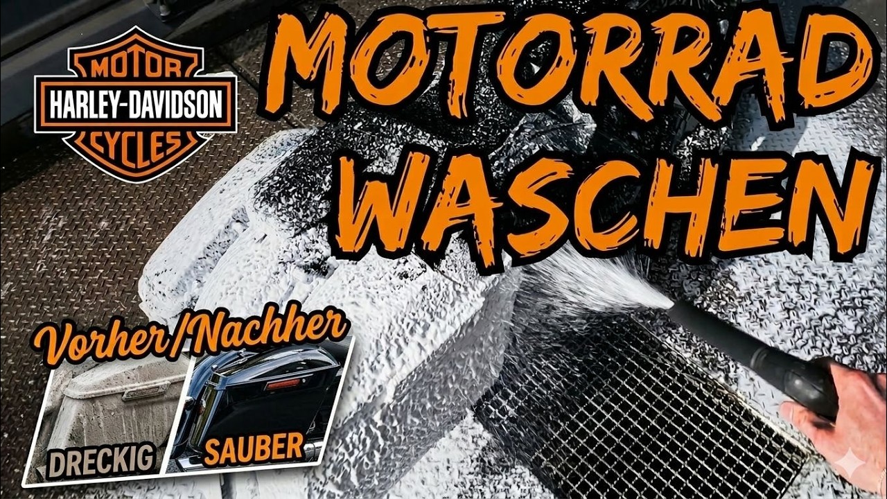Harley in der Waschbox waschen (Handwäsche) – so wird sie perfekt sauber!