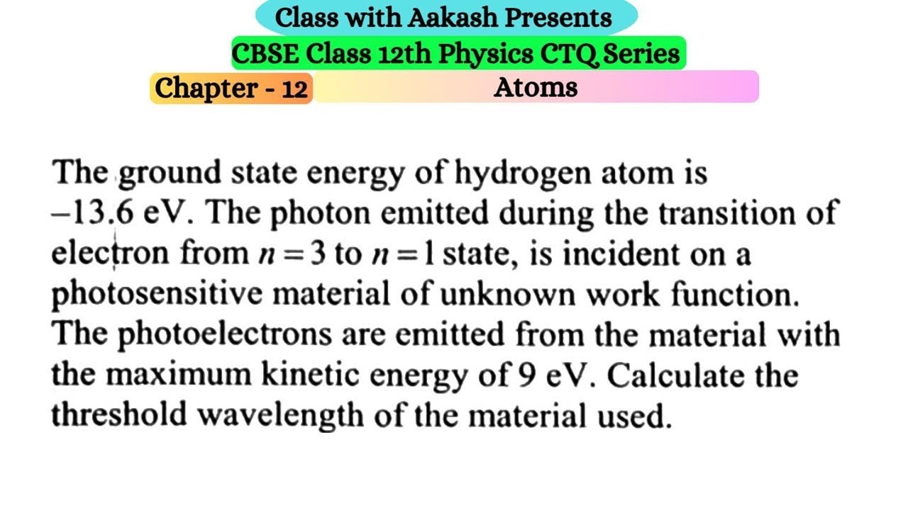 The ground state energy of hydrogen atom is -13.6 eV. The photon emitted during the transition of el