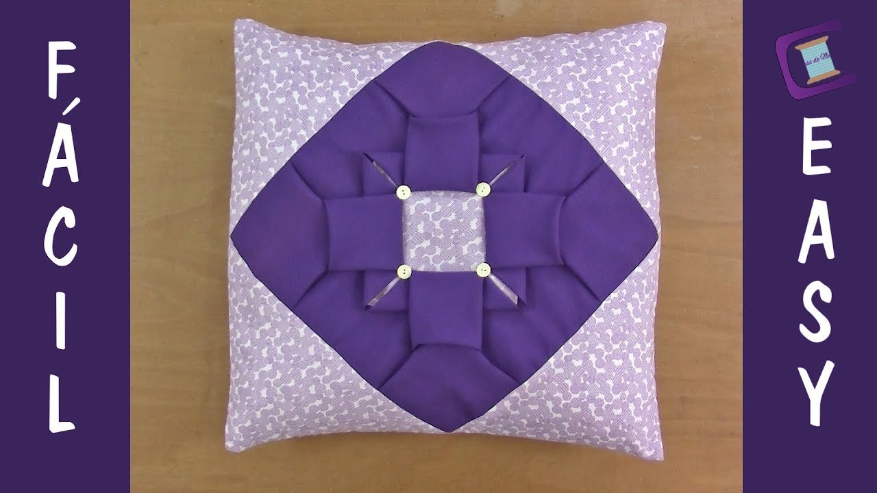 💜💁‍♀️Cojín Drapeado Grecia💜💁‍♀️Smocking Cushion-Cushion Cover-Textile Manipulation-Almofada Capitone