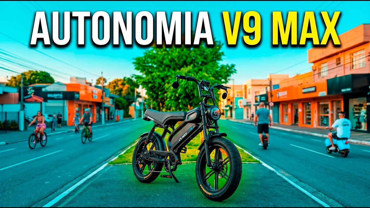 COMPREI a Bicicleta El&eacute;trica V9 MAX 2026 e testei a AUTONOMIA, me surpreendeu!