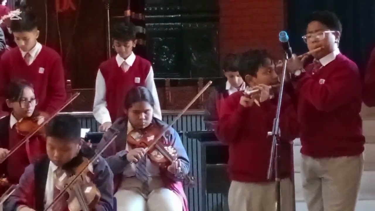REHEARSAL TIME OF ORCHESTRA :THE DAY BOARDING BLOCK @ LITTLE ANGELS'SCHOOL,HATTIBAN,LALITPUR.