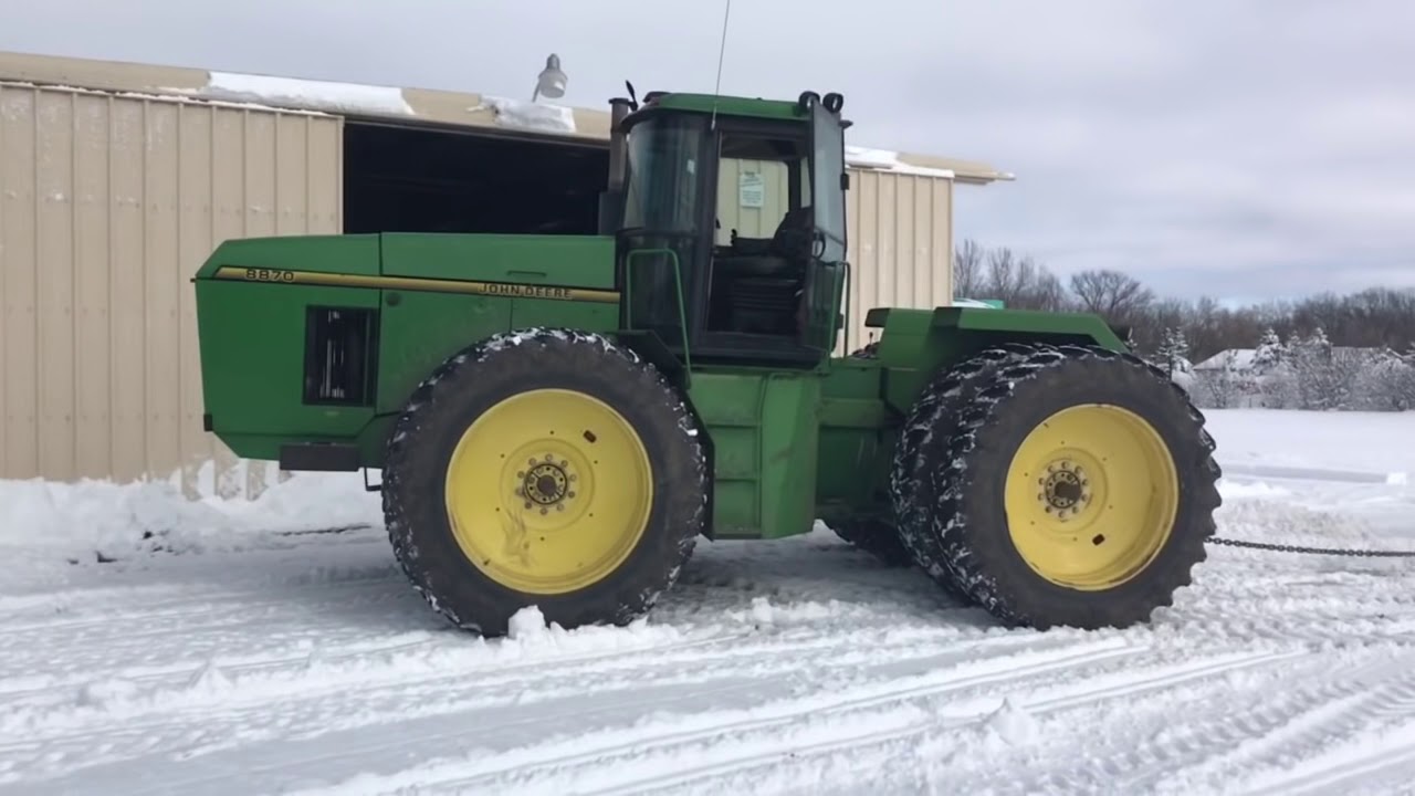 John Deere Tractor Stuck in Snow