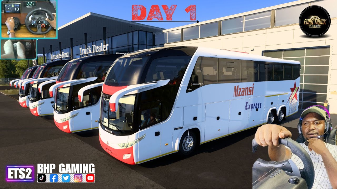 Join Me on my FIRST JOB on MZANSI BUS from South Africa  - [ETS 1.53] - [ g29 Gameplay ]