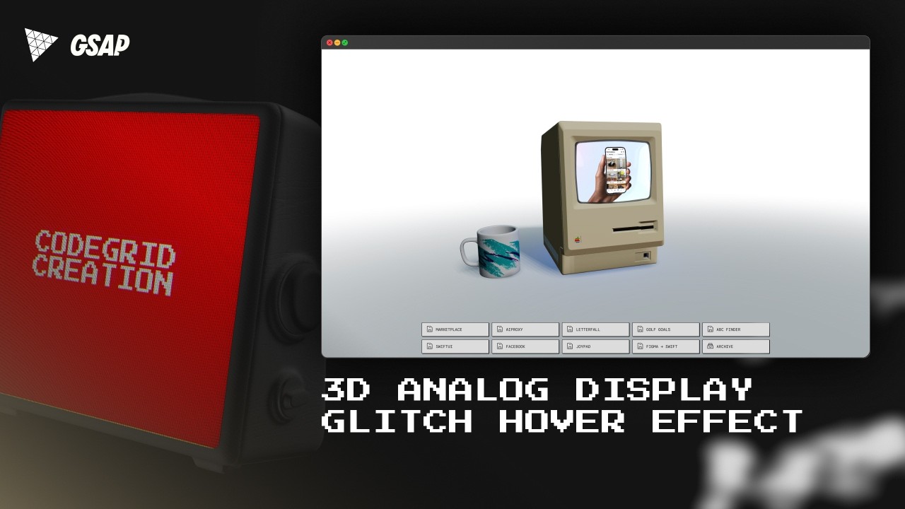 POV: You Decided to Showoff Your Projects Inside a Vintage 3D Display On Hover