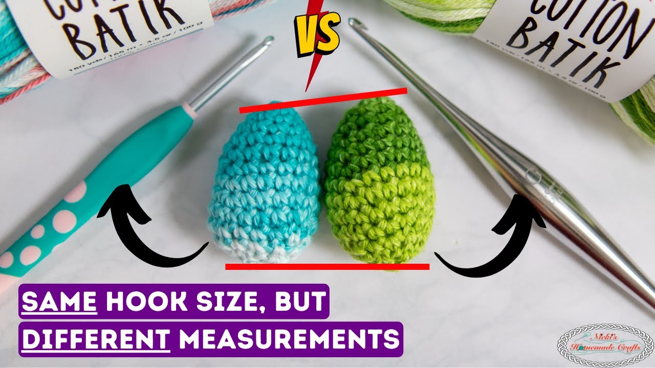 Why The SAME Crochet Hook SIZE CREATES Different MEASUREMENTS