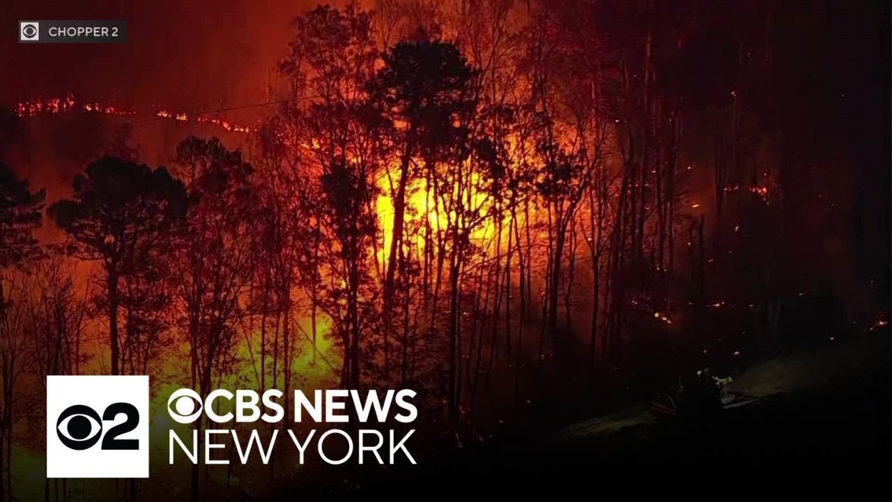 Crews continue battling shotgun wildfire in Jackson Township, N.J.