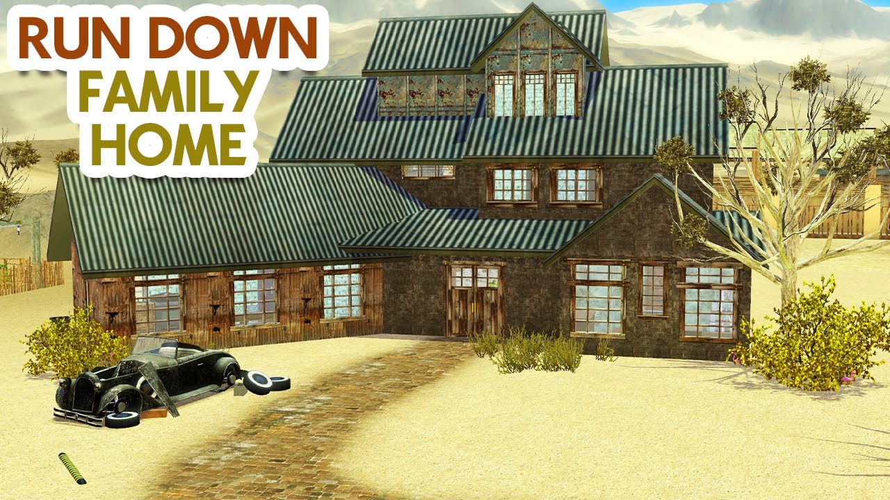 Run down Family Home Speed Build The Sims 3