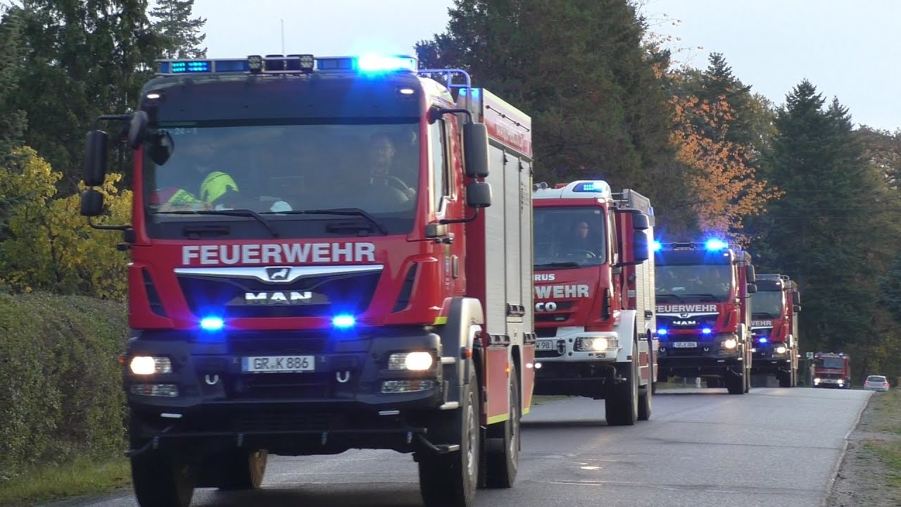[Feuerwalze Klitten] Einsatzfahrten zur Kat-Schutz Großübung LK Görlitz bei Boxberg/OL