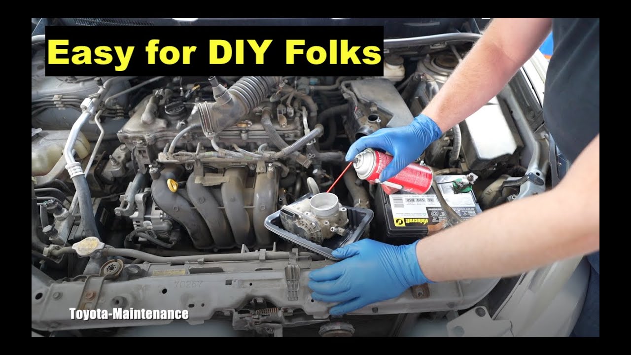 Очистка дроссельной заслонки Toyota Matrix