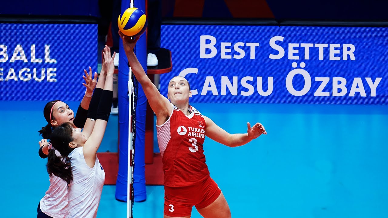 Amazing Cansu Özbay  | Left Handed Setter | Best Sets and Spikes | Highlights | VNL 2019 | HD |