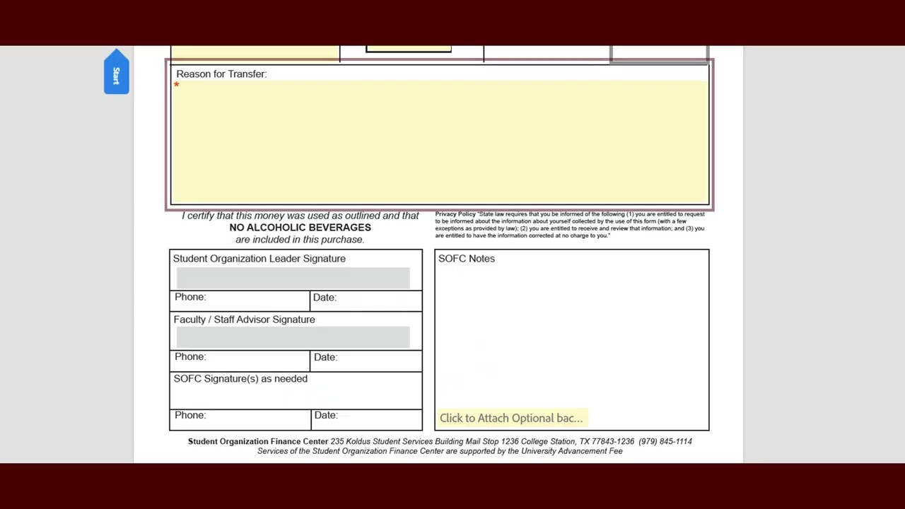 Transfer Request Form