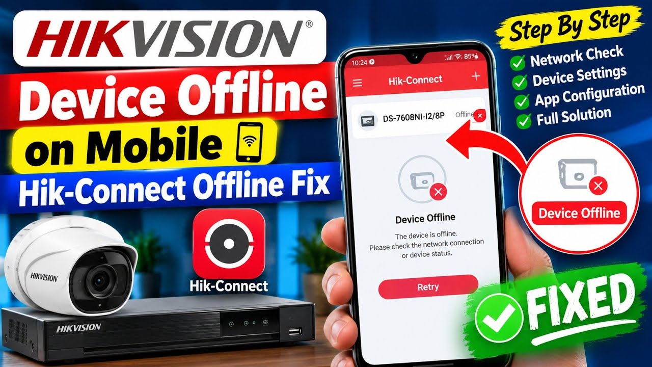 How to Fix Hikvision Device Offline on Mobile | Hik-Connect Offline Fix 