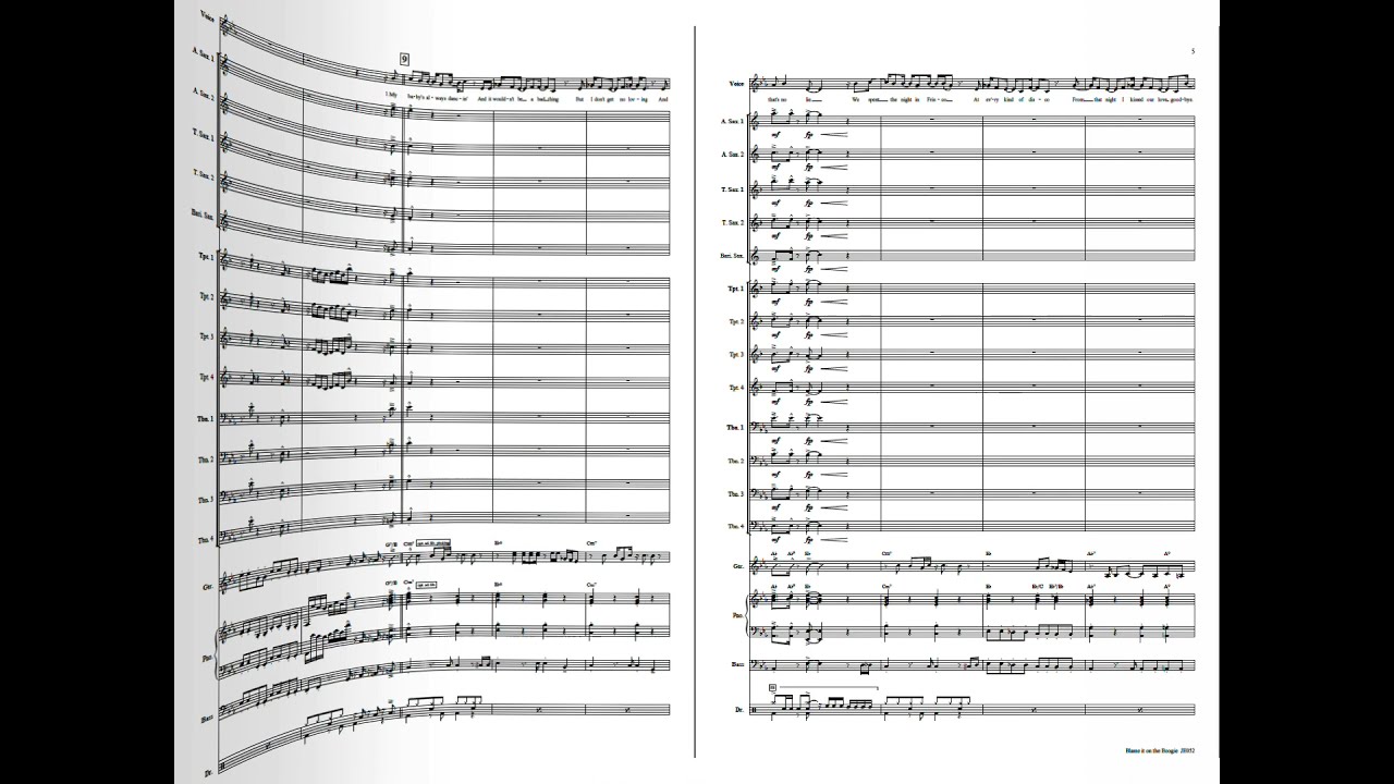 Blame it on the Boogie The Jacksons sheet music for Jazz Ensemble and Vocalist
