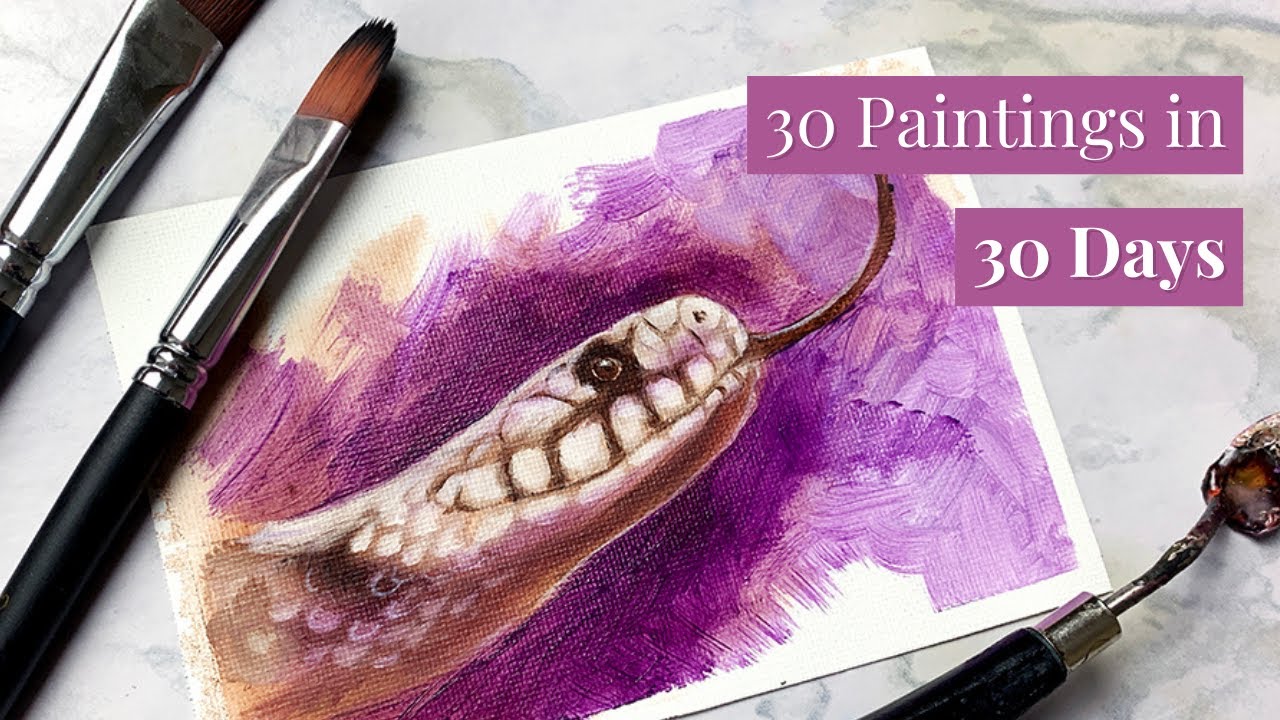 Running Out Of INSPIRATION? | Snake OIL PAINTING | 30 Paintings in 30 Days Challenge