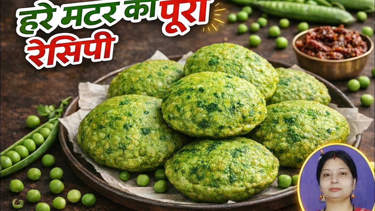 Taza hare matar ki puri recipe 