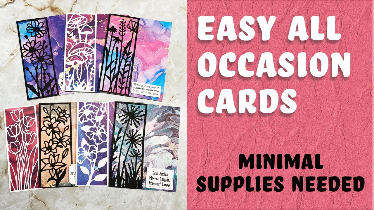 Let's make some Easy All Occasion Cards with Minimal Supplies!
