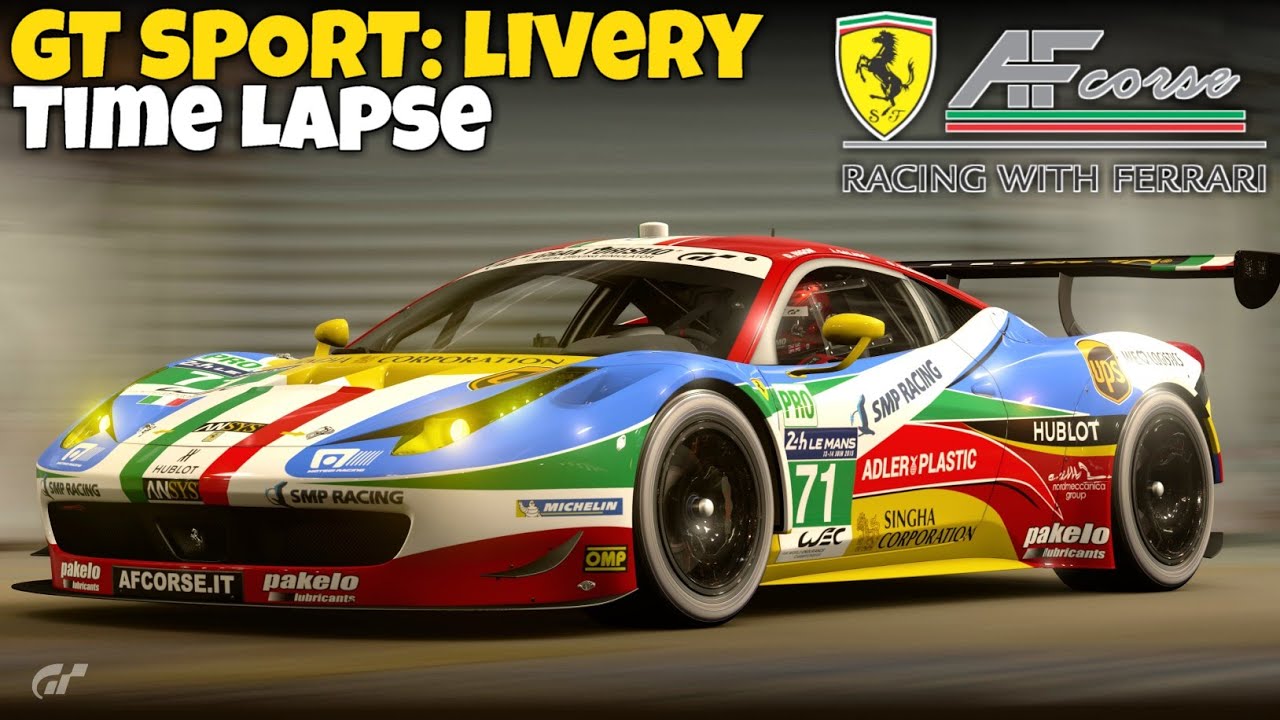 GT SPORT: AF Corse Ferrari 458 GTE (2015) - Livery Time Lapse
