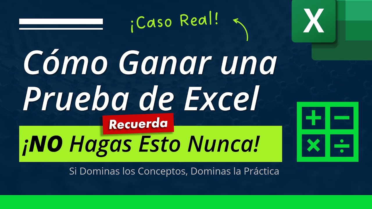 🟢 Nunca Más pases por esto en una PRUEBA de Excel