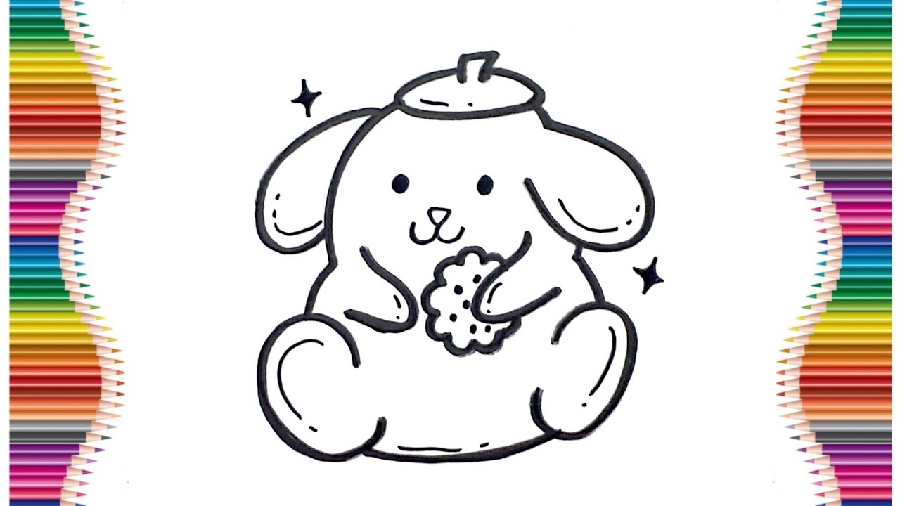 Cara Menggambar Pompompurin Lucu 💛 | Tutorial Menggambar Karakter Sanrio Mudah