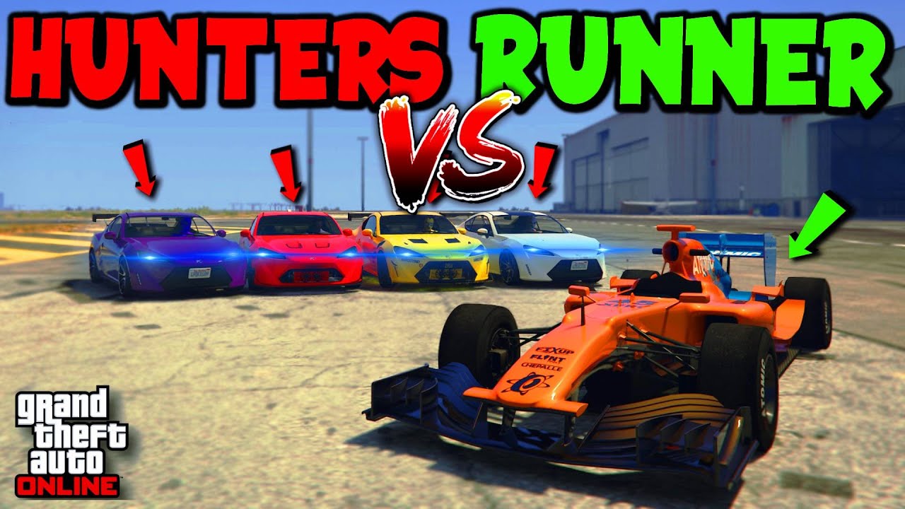 F1 Car VS 4 Karin S95! | GTA 5 Manhunt!