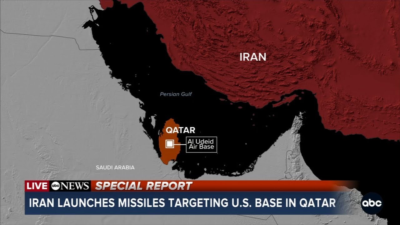 Iran launches missiles targeting US base in Qatar