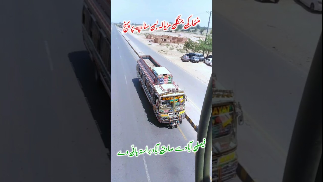 Mnathar Sadiq Abad Time Ki jangle maryala Entry #shortvideo #busrace #manthar