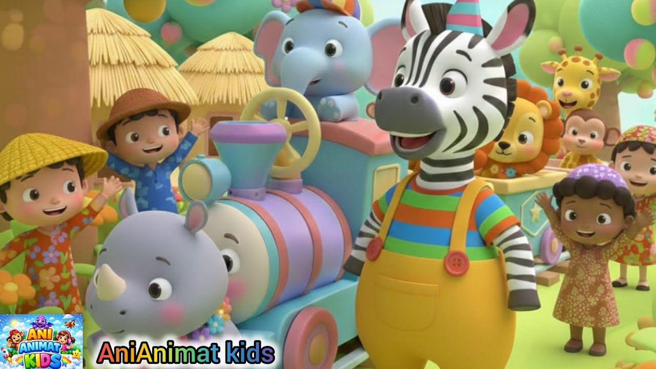 Elephant Baby Train song | Preschool Colour | Lattets Rhyme Epi-29 | Ani Animat Kids & Nursery Rhyme