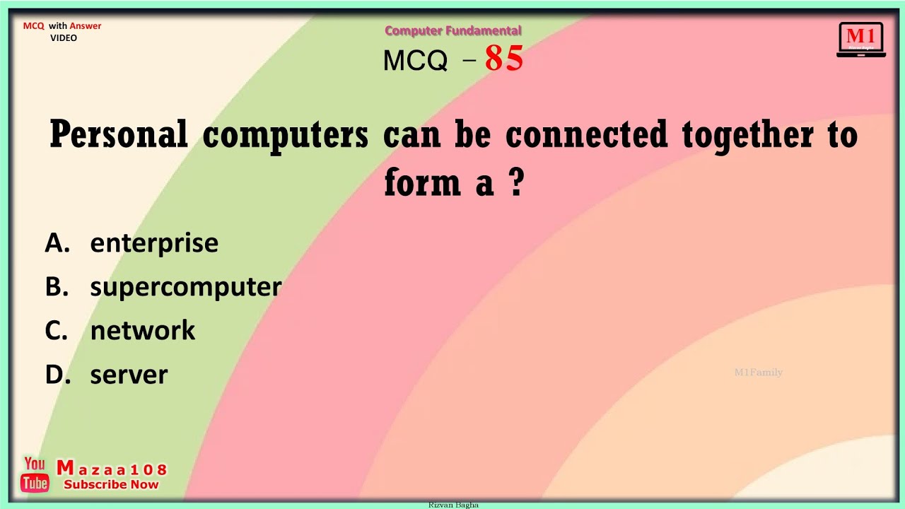 Personal computers can be connected together to form a , CF MCQ 85 For UPSC GPSC And More EXAMS
