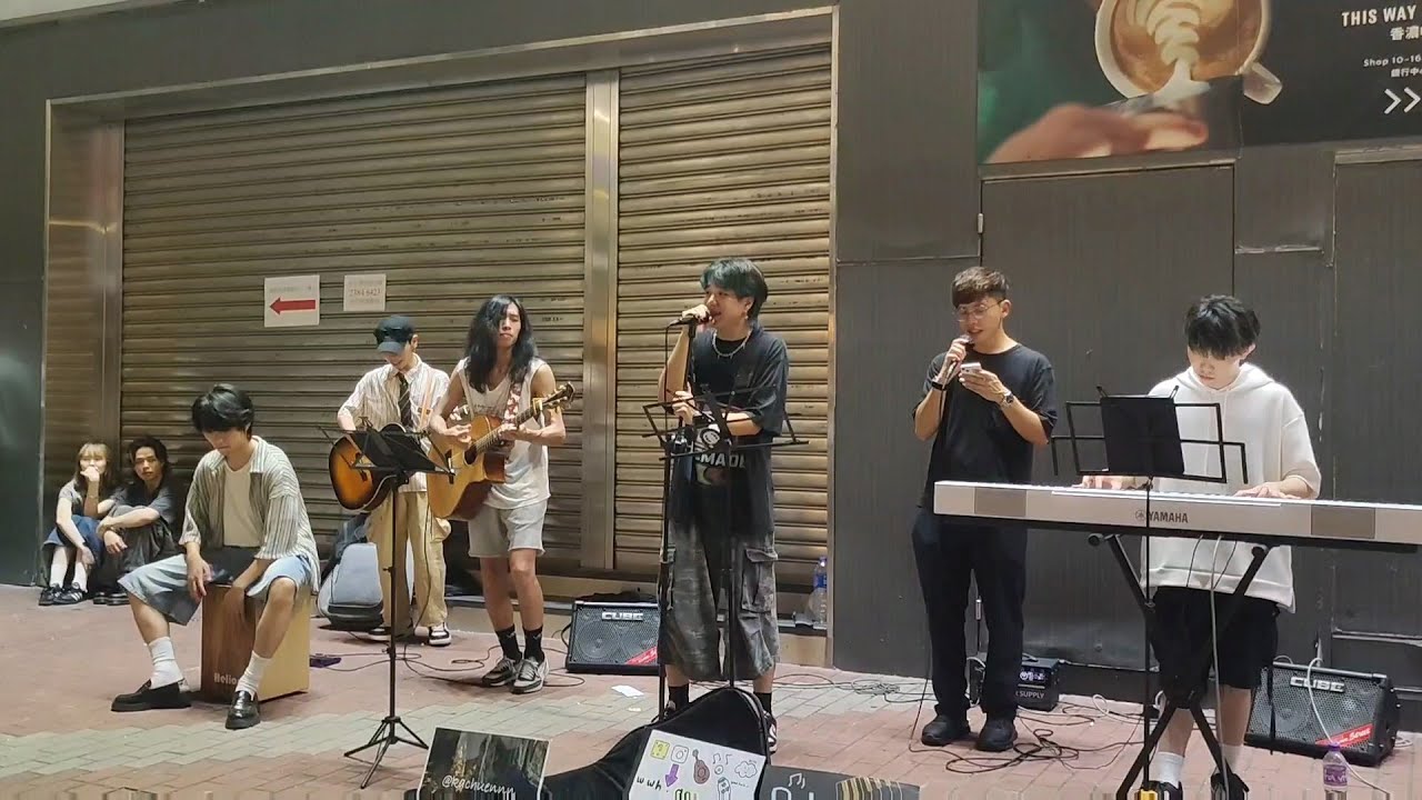 目擊者、起點終站、紅日、數字人生、王妃、鮮花 (Cover) @旺角銀行中心2Busking 2025.08.10