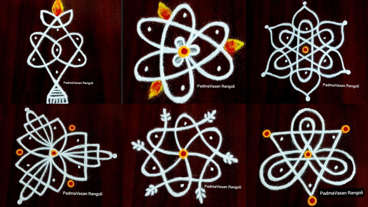 168.3 Dot Small Easy KambiKolam// Kutty kutty KambiKolangal // beginners Rangoli// Appartment kolam