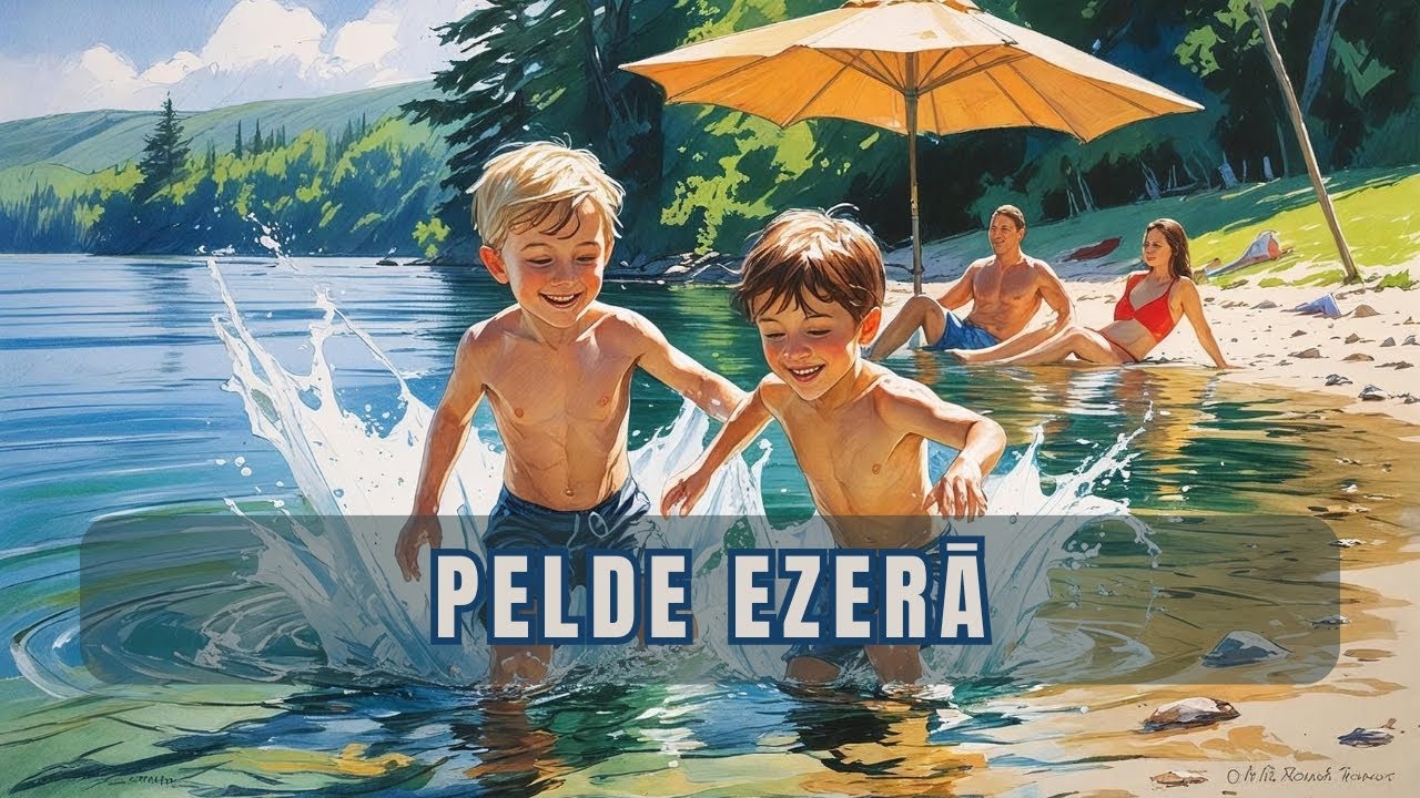 Pelde ezerā 🏊‍♂️ | Dziesma par peldēšanos #vasarasizklaides #dziesmasbērniem