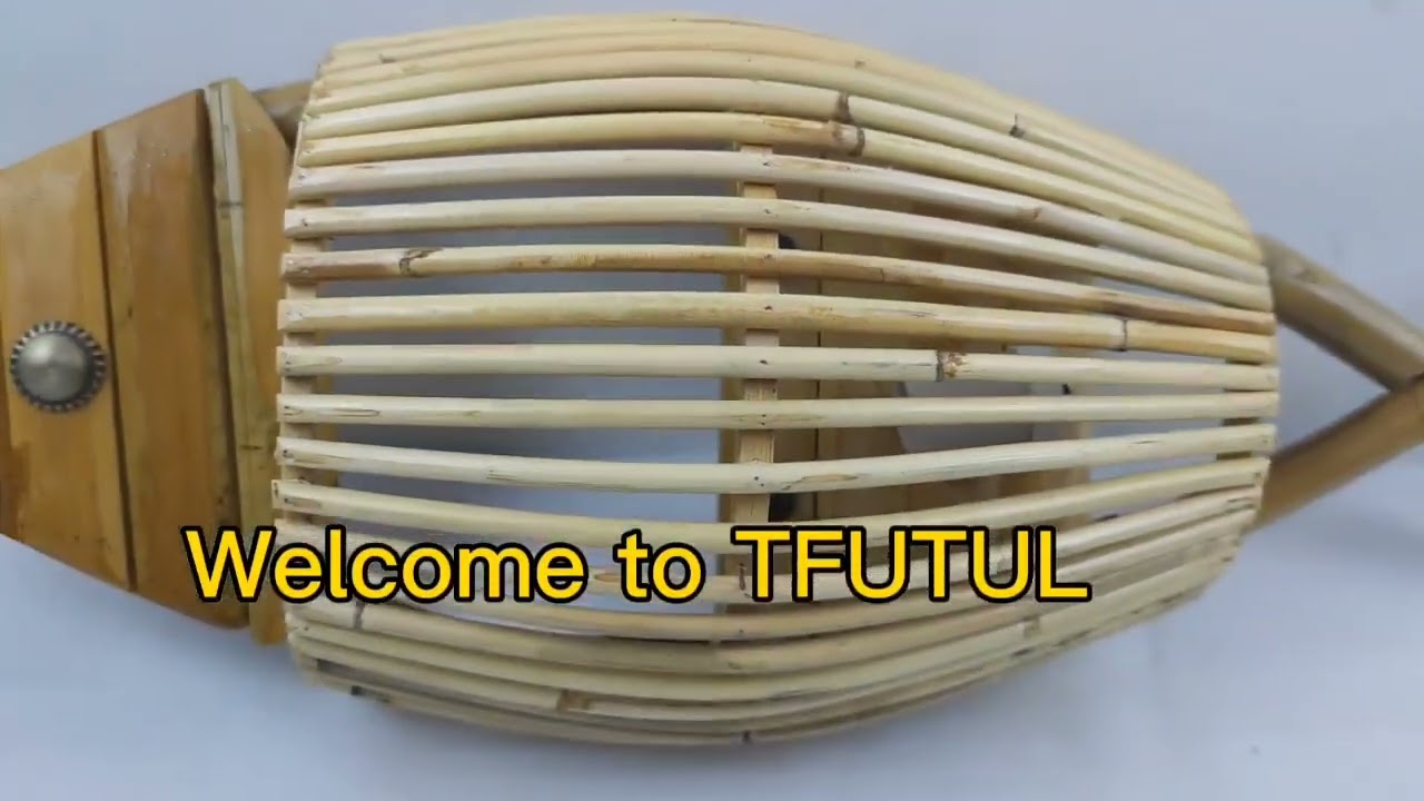Creative Bamboo Wall Light Fish Shape Retro Loft Restaurant Wall Lamp