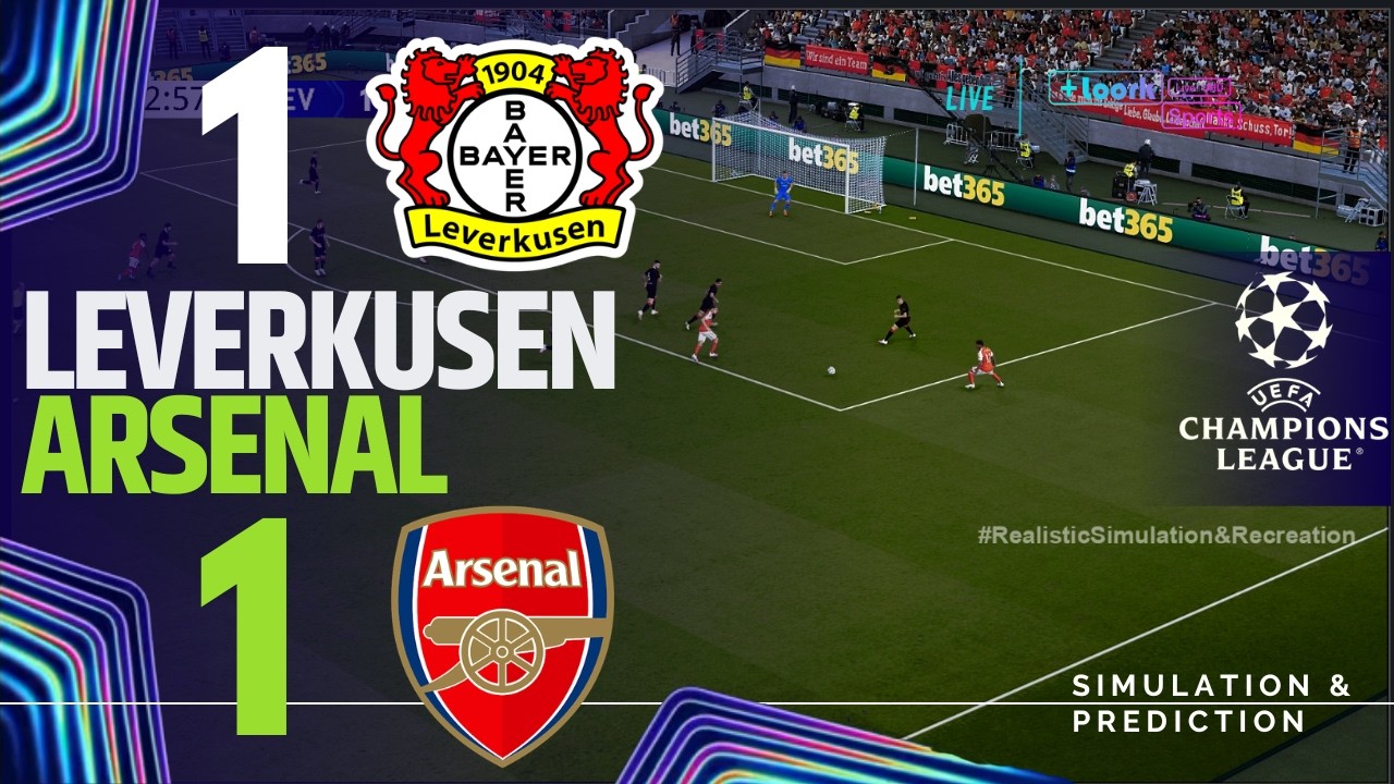 BAYER LEVERKUSEN 1 vs 1 ARSENAL  🔴 UEFA Champions League 25/26 -  Virtual Football Simulation