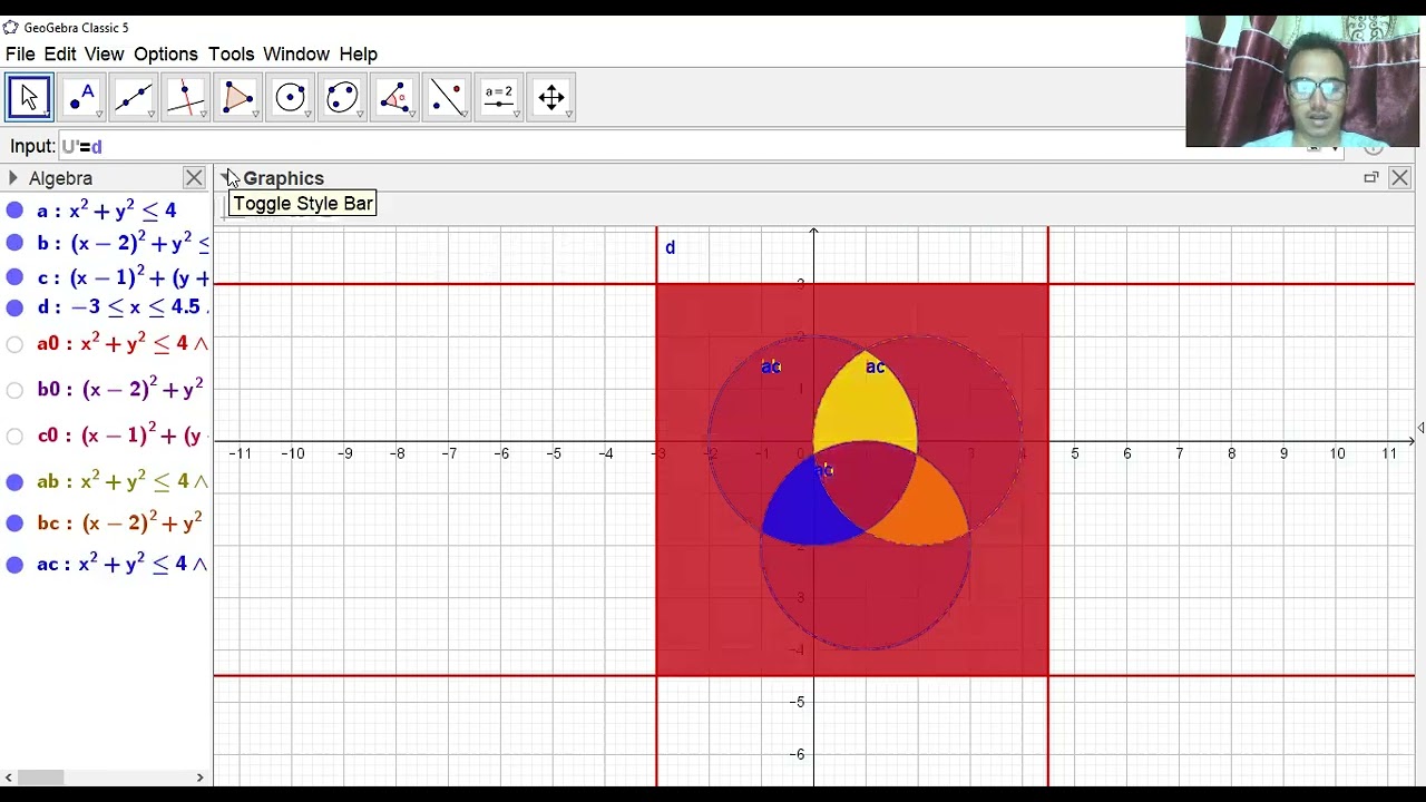 3 Sets Notations in GeoGebra