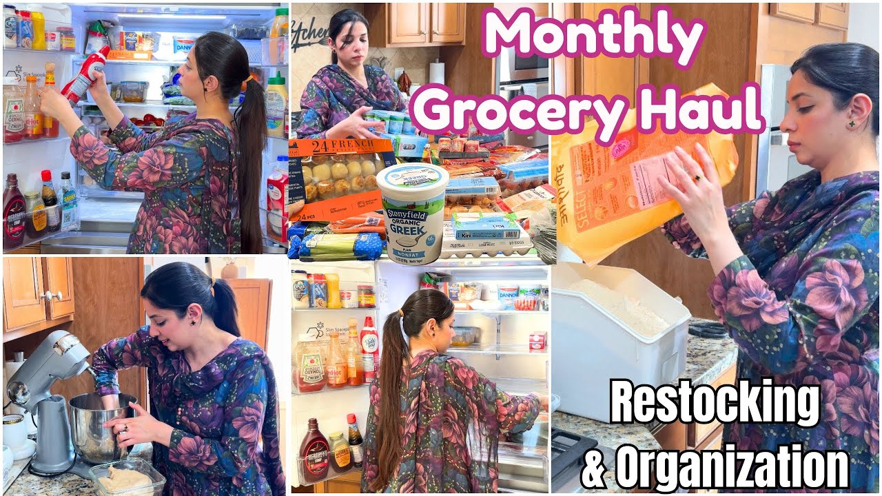 MONTHLY GROCERY HAUL & FRIDGE ORGANIZATION! Tips for a Clutter-Free Kitchen