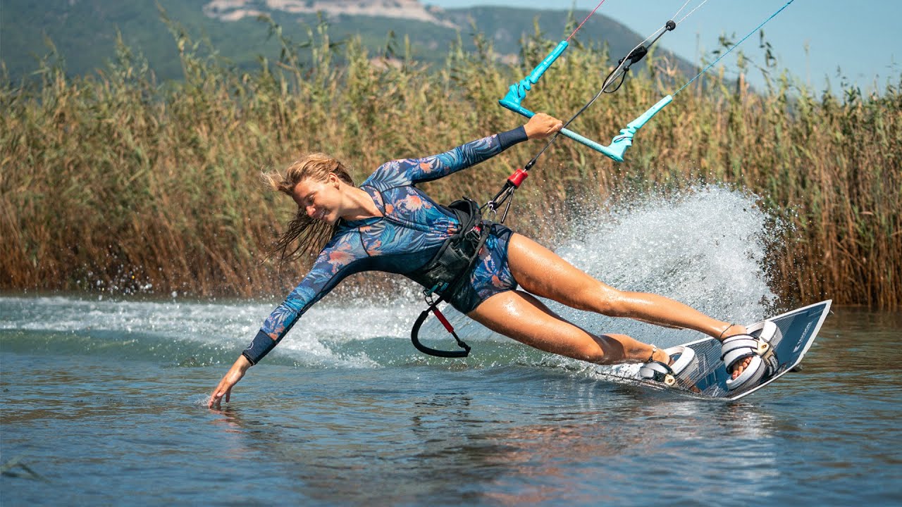 Kitesurfing in Akyaka, Turkey with Emely Freja