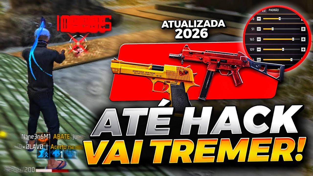 ATUALIZADA 2026!🔥 A MELHOR SENSIBILIDADE para SUBIR CAPA na NOVA ATUALIZAÇÃO do FREE FIRE!